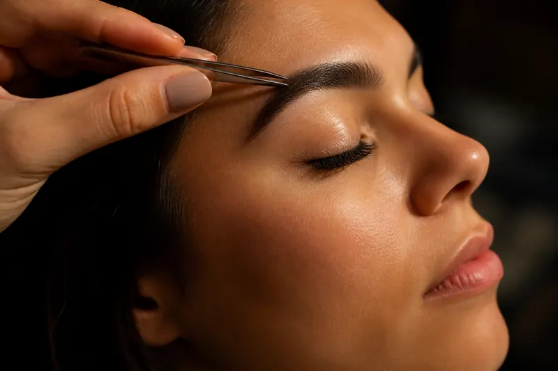 Perfil com sobrancelha natural bem desenhada